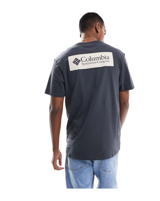 Camiseta negra con estampado en la parte posterior north cascades Columbia de hombre de color Blue