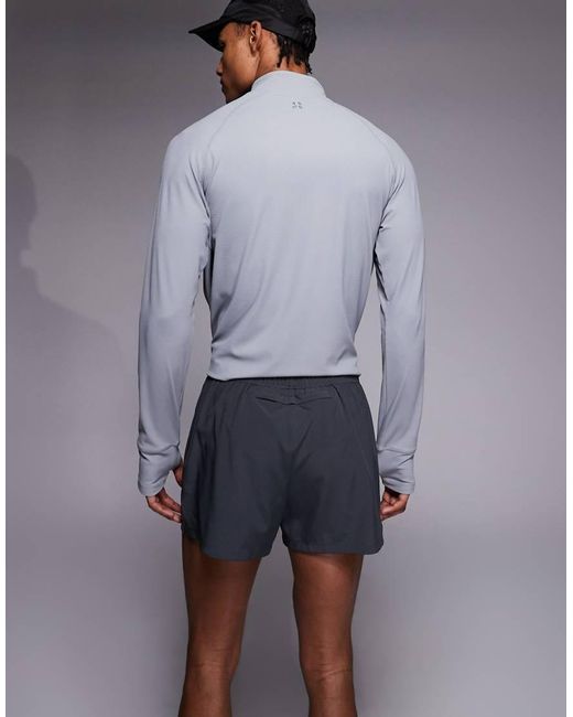 4505 Blue Icon 3 Inch Quick Dry Running Shorts With Back Phone Pocket for men
