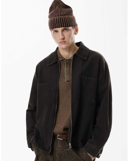 Pull&Bear – hemd in Black für Herren