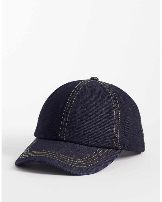 ASOS Blue Denim Baseball Cap for men