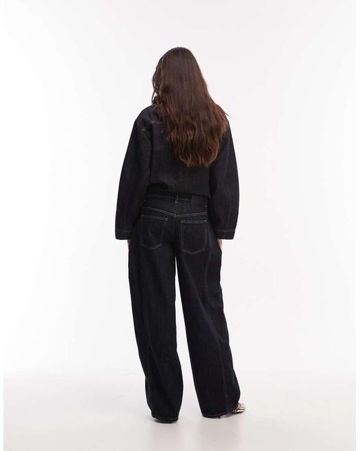Mango Black Sila Barrel Jean Co-ord