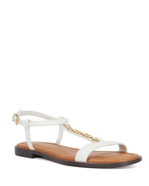 Dune White Lollipops Flat Sandals