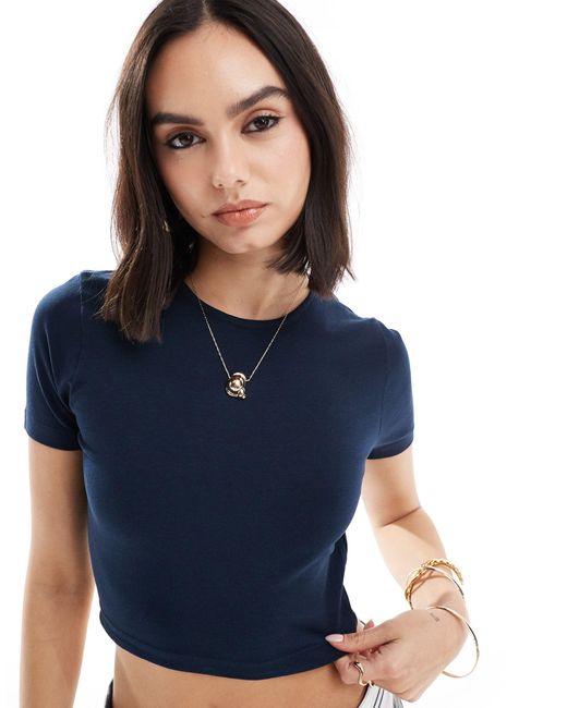 Threadbare Blue Baby Crop Tee