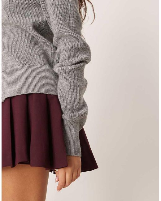 ASOS Purple Pleated Mini Skirt
