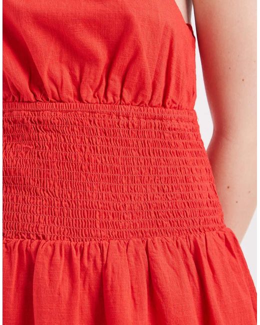 Cotton On Red Lola Tie Shoulder Mini Dress