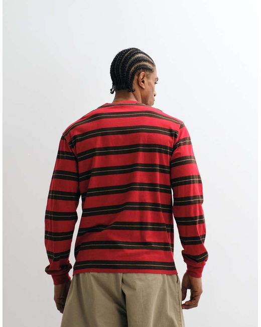 No Problemo Red Long Sleeve Large Front Logo T-shirt for men