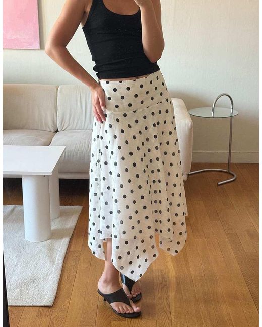 NA-KD Multicolor Asymmetric Midi Skirt