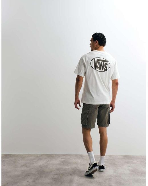 Vans White Oval Logo Loose T-Shirt for men