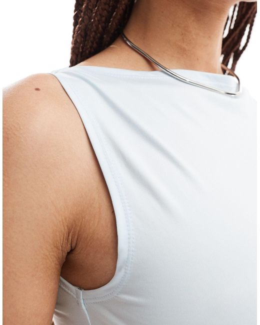 Weekday Gray Annie Boat Neck Tank Top