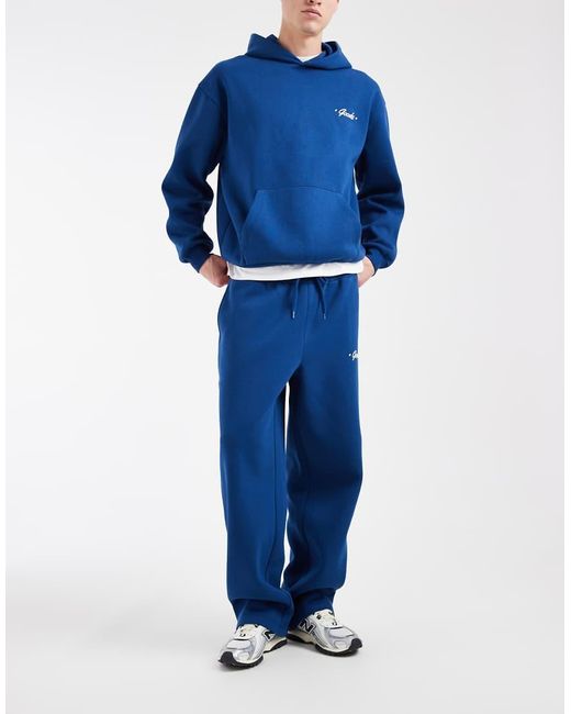 ASOS Blue Wide Leg jogger With Graphic for men