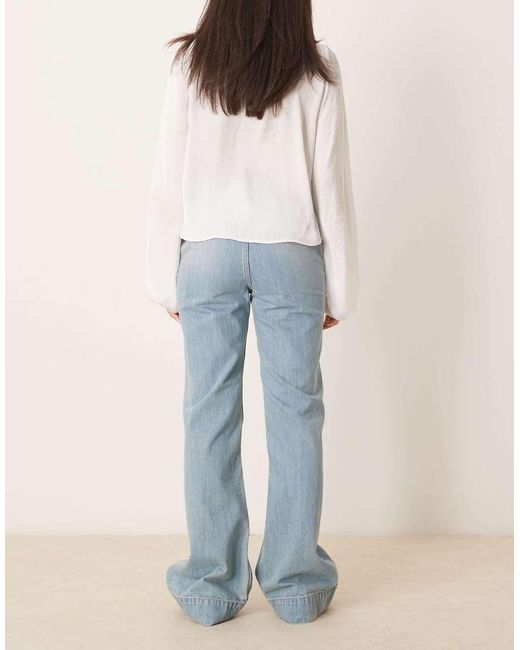 Free People Blue Cerine Relaxed Bootcut Jeans
