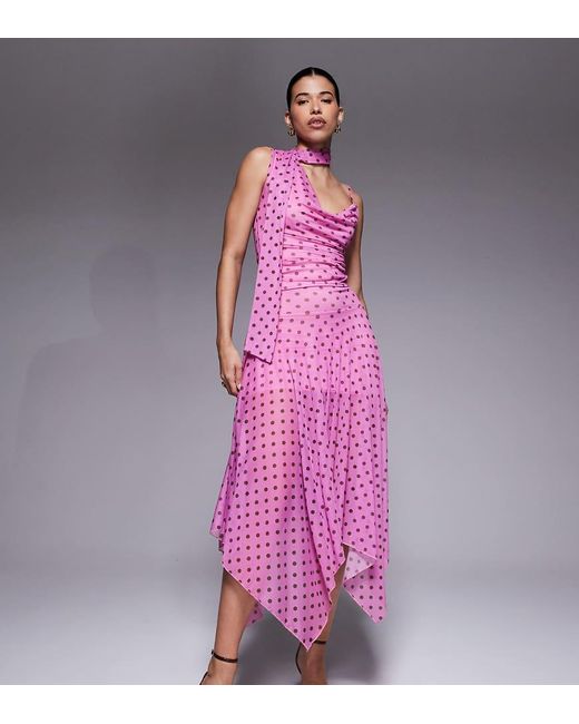 Kaiia Pink Exclusive Slinky Mesh Fairy Hem Maxi Skirt