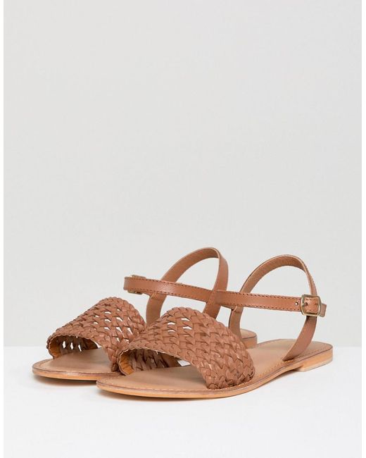 wide fit tan leather sandals