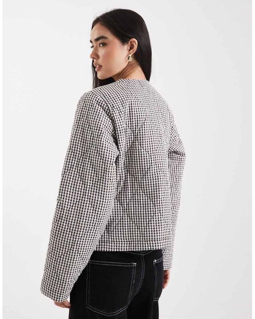 Miss Selfridge Gray Quilted Bed Jacket
