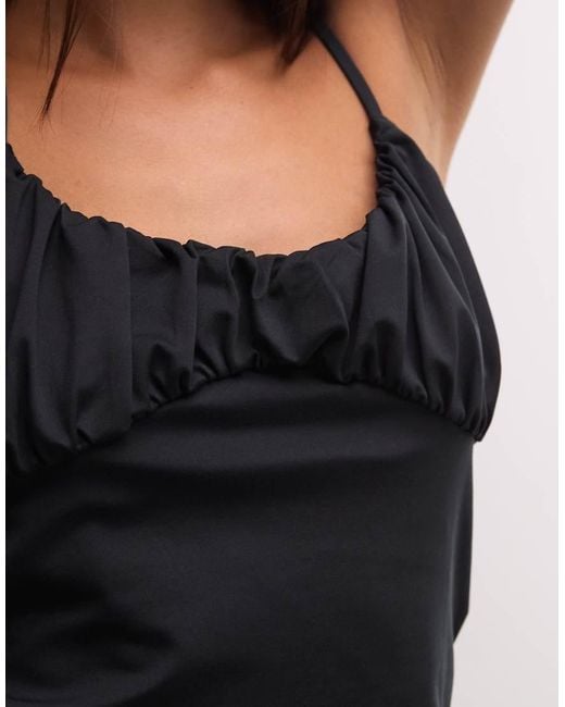 Nike Black One Dri-fit Ruched Tank