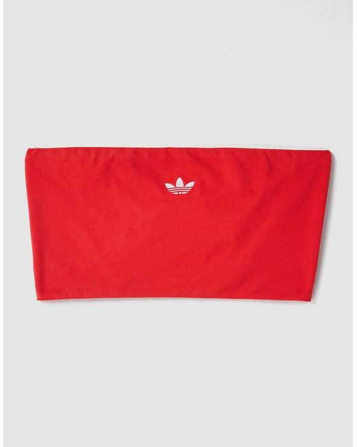 Top Con Escote Palabra De Honor De Originals X Asos Adidas de color Red
