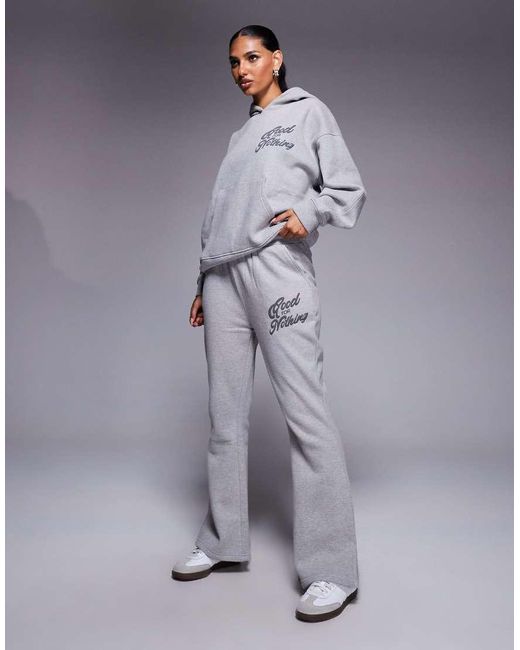 Good For Nothing Gray Flared Joggers