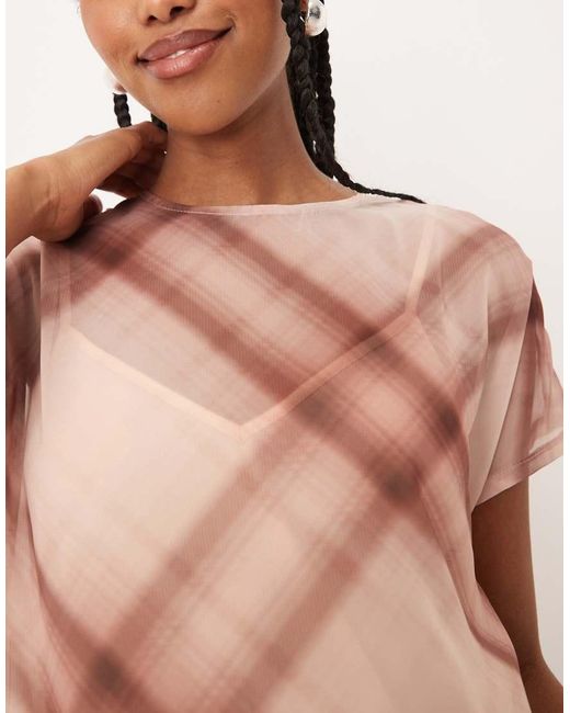 ASOS Pink Sleeveless Smock Ruffle Mini
