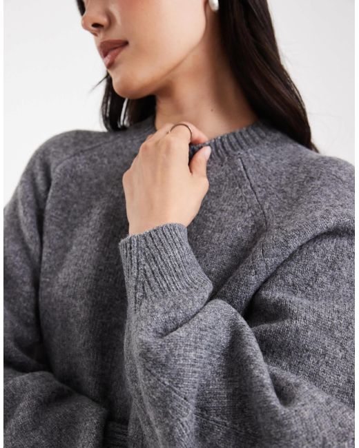 Pull ras ASOS en coloris Gray
