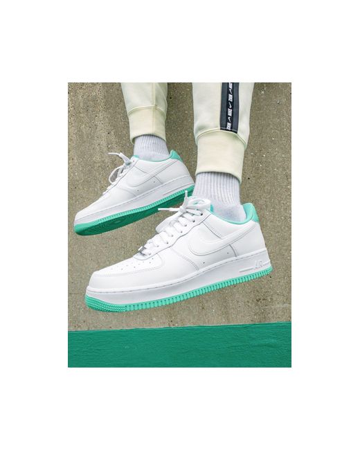 Nike Air Force 1 '07 Trainers in Green for Men | Lyst