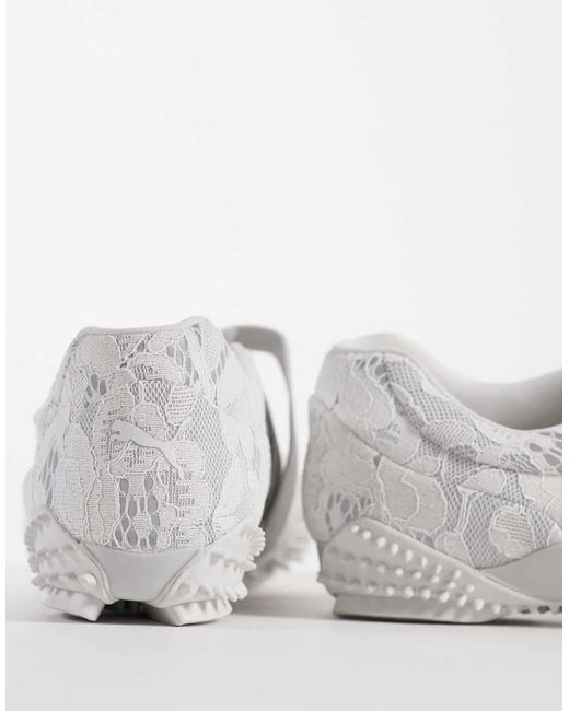 PUMA White Mostro Fey Lace Trainers