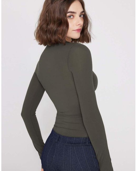Tezenis Gray Long-Sleeved Lightweight Microfibre Body