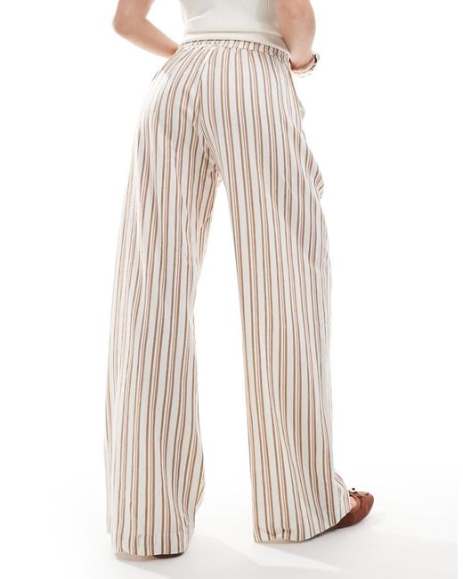 Cotton On Natural Cotton On Haven Wide Leg Linen Look Pant
