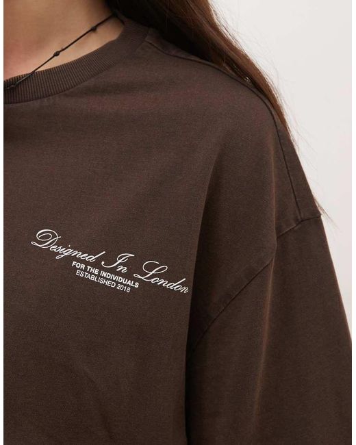 Collusion Brown Acid Wash Logo Tee