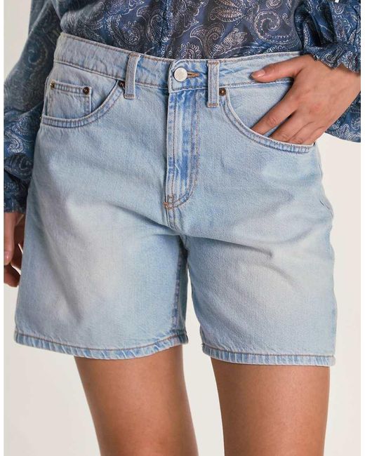 Glamorous Blue Slim Fit Stretchy Denim Short