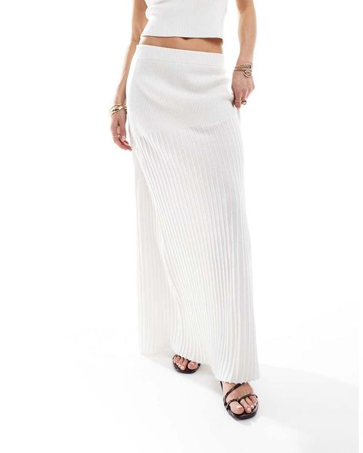 Falda Larga Blanca De Punto De (Parte De Un Conjunto) 4th & Reckless de color White