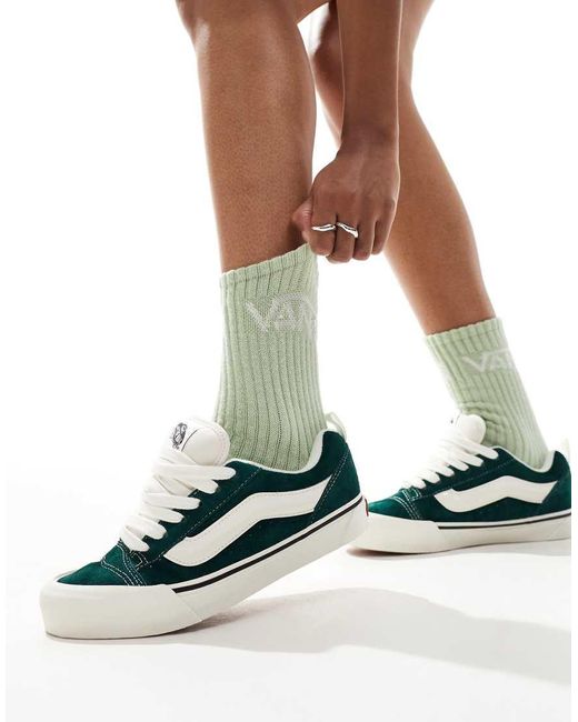 Vans Green Knu Skool Chunky Suede Trainers