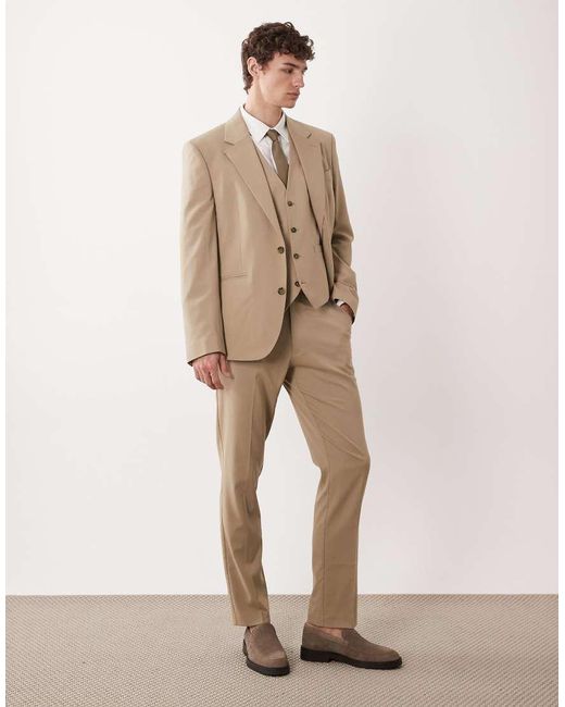 ASOS Natural Slim Suit Jacket for men