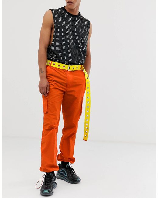Jaded London Denim Cargo Trousers With 