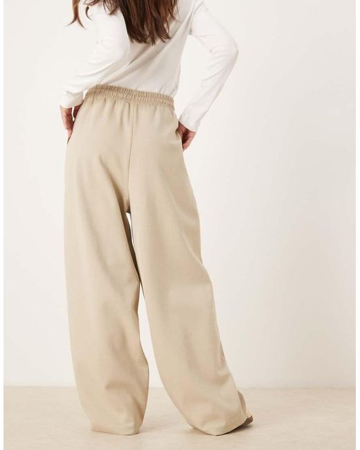 ASOS Natural Co-ord Straight Leg jogger With Seam Detail