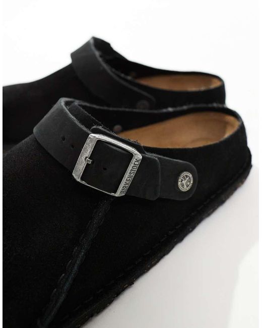 Zuecos Negros De Ante Lutry De Birkenstock de hombre de color Black