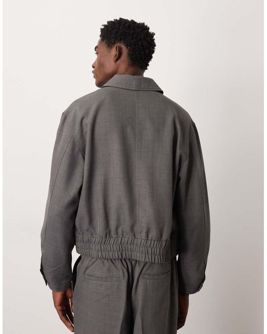 ASOS Gray Smart Blouson Jacket for men