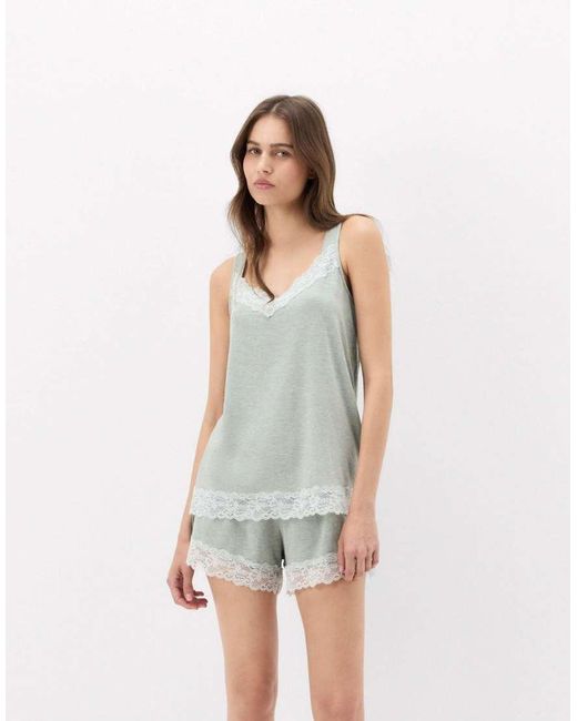 Intimissimi Gray Pyjamas With Vest Top And Shorts