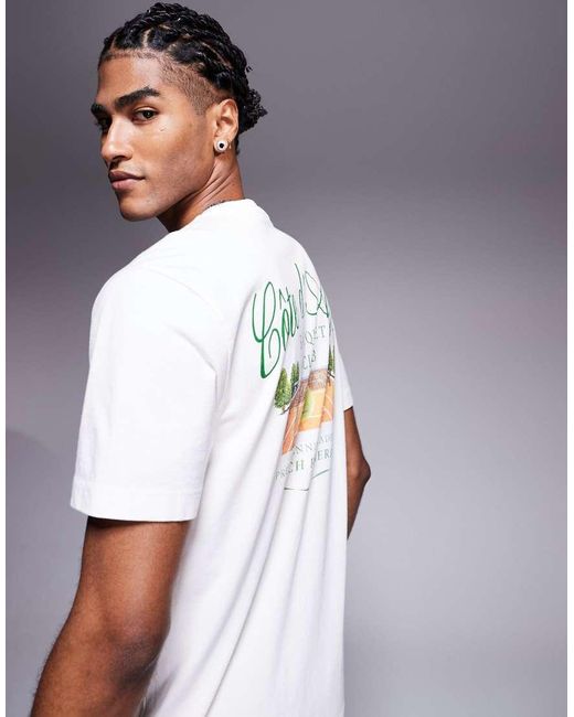 Camiseta Blanca Clásica Con Estampado Trasero De Tenis De Abercrombie & Fitch de hombre de color Blue