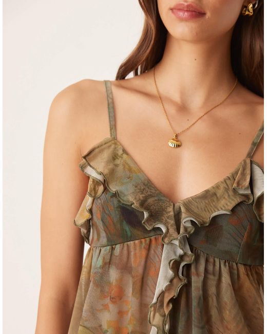 ASOS Multicolor – strukturiertes babydoll-oberteil