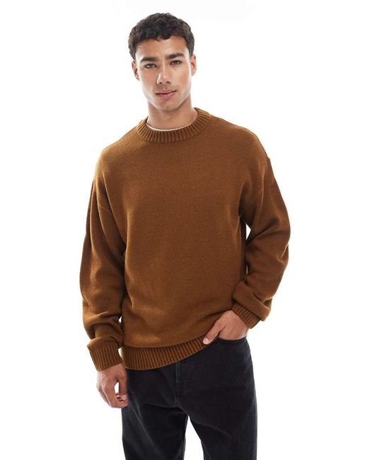 Jack & Jones Brown Oversize Jumper for men