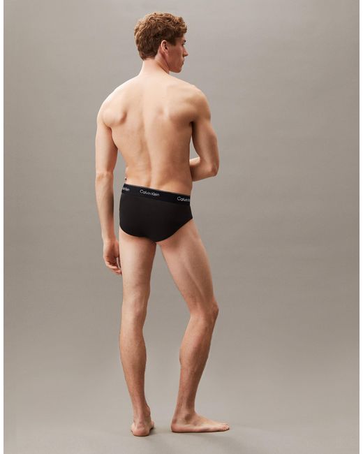 Calvin Klein – icon cotton stretch – 3er-pack hüftslips in Gray für Herren