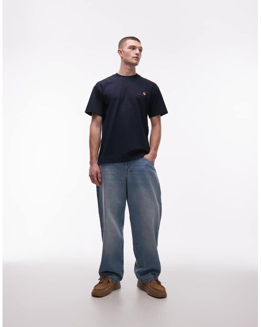 Carhartt American Script in het Blue voor heren