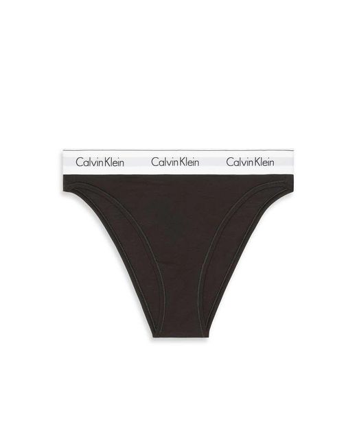 Calvin Klein Black Icon Cotton Modal High Leg Tanga