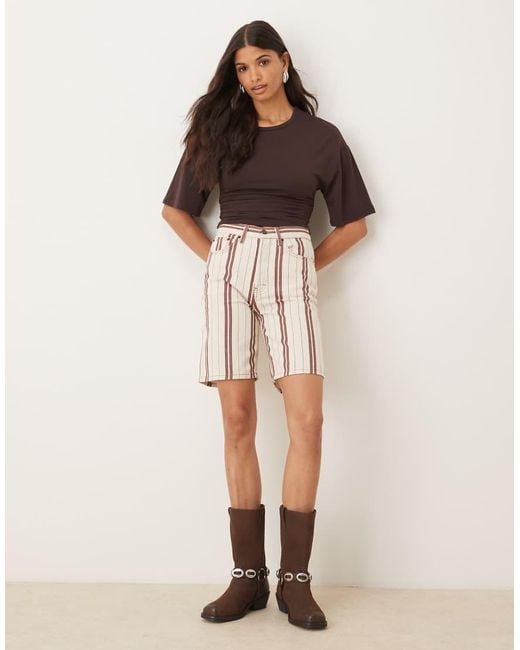 Gina Tricot Brown Soft Touch Ruched Top