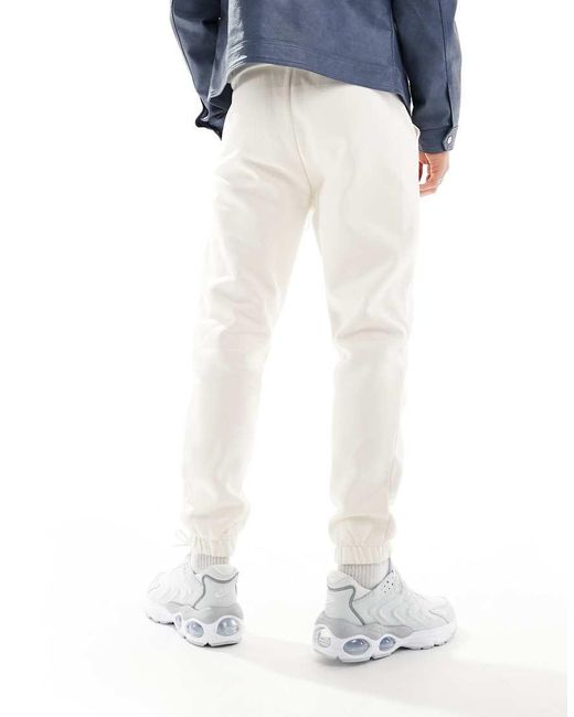 ASOS White Heavyweight Tapered Trackies for men