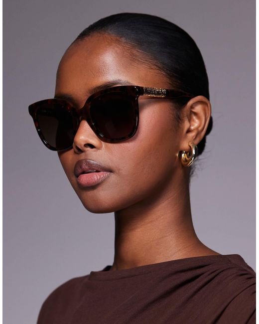 Moschino Brown Moschino – eckige sonnenbrille