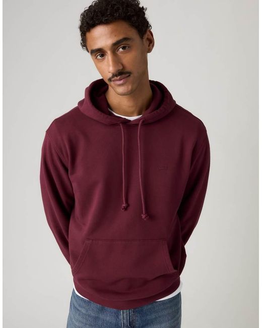 Levi's Red Original Housemark Hoodie for men