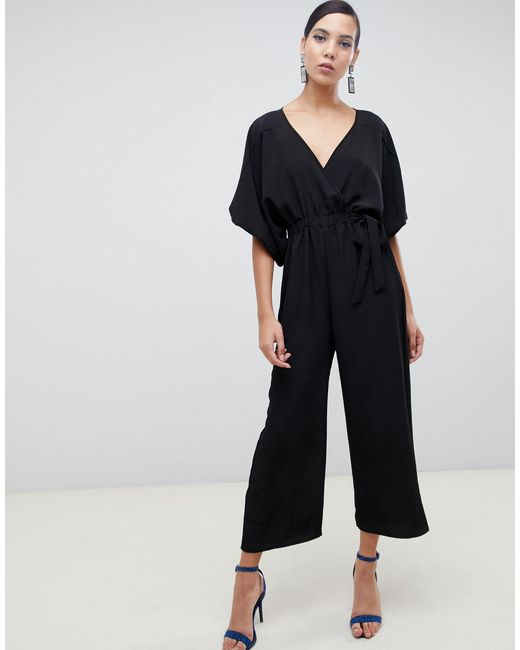 kimono jumpsuit with culotte leg