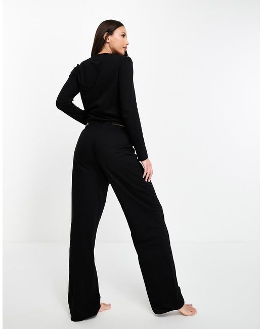 ASOS Black Asos Design Tall Mix & Match Cotton Pyjama Trouser