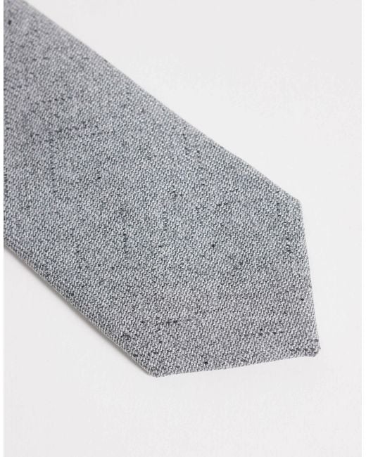 ASOS Krawatte mit webstruktur in White für Herren